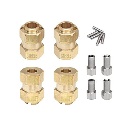 Brass Wheel Hex Hub 10mm(+6mm) Extenders Adaptor Set for 1/18 TRX4M Redcat Ascent18 Upgrade Parts RC Crawler Car