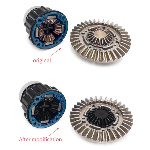 Steel Bevel Gear Differential Front Middle Rear Diff Gear Set for Tra-xxas 1/6 4WD XRT 1/5 X-MAXX 6S 8S RC Car Upgrade