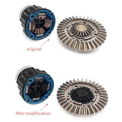 Steel Bevel Gear Differential Front Middle Rear Diff Gear Set for Tra-xxas 1/6 4WD XRT 1/5 X-MAXX 6S 8S RC Car Upgrade