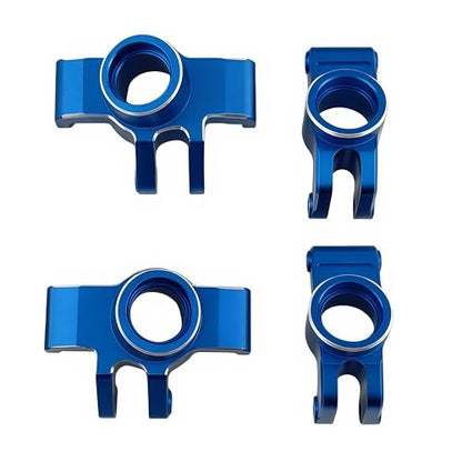 Front Steering Knuckles & Rear Hubs for ARRMA Typhon Granite GROM (Blue) | Aluminum,1/14,1/18,380 Brushed,4X4,Monster Truck,Hop-Up Parts,ARA330807,CNC Machined,High Strength - color: Blue