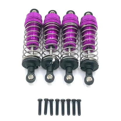 RC Cars Spare Parts for Wltoys 144001 144002 144010 124007 124008 124016 124018 124019 Metal Shock Absorber Oil Damper RC Car Upgrade Parts(Purple) - color: Purple