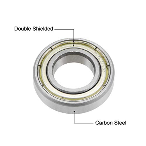 uxcell 6901ZZ Deep Groove Ball Bearings Z2 12mm X 24mm X 6mm Double Shielded Carbon Steel 20pcs - size: 12mmx24mmx6mm