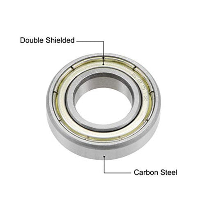 uxcell 6901ZZ Deep Groove Ball Bearings Z2 12mm X 24mm X 6mm Double Shielded Carbon Steel 20pcs - size: 12mmx24mmx6mm