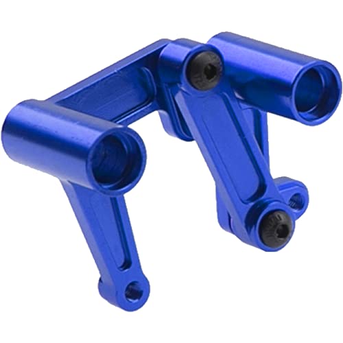 Aluminum Steering Bellcranks Drag Link Parts w/Ball Bearings Upgrade Part #3743 Compatible with Traxxas Slash 2WD Rustler VXL Bandit 1/10 RC Car (Blue) - color: Blue