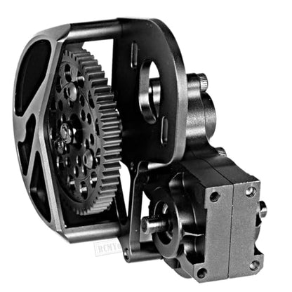 Transmission Gearbox Upgrades Part for 1/10 SCX10, SCX10 II 90046,90047,AX10 RC Crawler Truck,Aluminum Center Transmission Gearbox Hops up,Black - color: Black for Upgrades