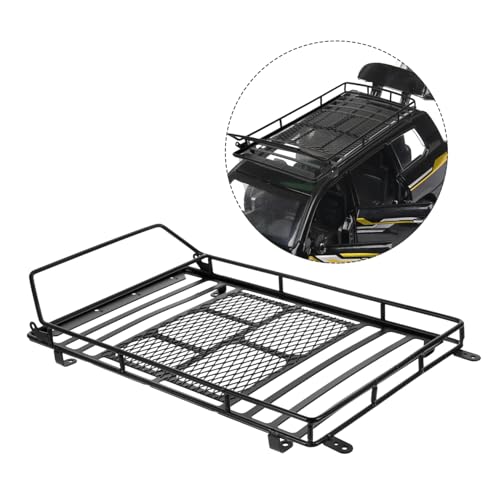 Luxshiny Car Roof Luggage Bracket Durable Cargo Holder for Crawler Lightweight Design Compatible with Simulation Accessories Black - size: 22.8X14.1cm