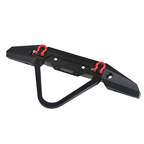RCLIONS Metal RC Front Bumper with LED Lights Shackles for TRX4, SCX10-ii 1/10 RC Crawler Car
