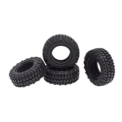 4PCS 48mm 1.0 Tires Tyre for 1/24 RC Crawler Car Axial SCX24 90081 AXI00002 Upgrade Parts