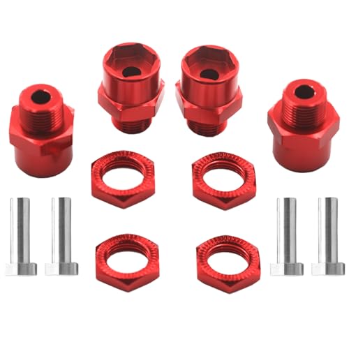 4Pack Vgoohobby Metal 12mm to 17mm Wheel Hex Drive Hub Adapter Conversion 15mm Offset Extension Upgrade Parts for 1/10 Off-Road RC Car Monster Truck Tires