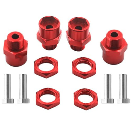 4Pack Vgoohobby Metal 12mm to 17mm Wheel Hex Drive Hub Adapter Conversion 15mm Offset Extension Upgrade Parts for 1/10 Off-Road RC Car Monster Truck Tires