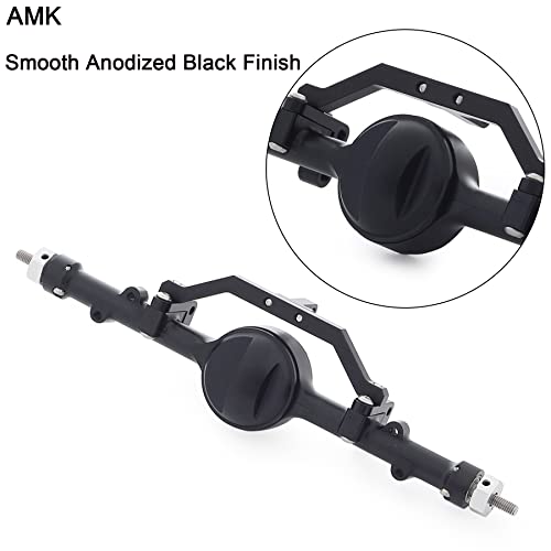 AMK CNC Aluminum Alloy Complete Rear Axle for 1/10 RC Crawler RC4WD Ge-Lande II TF2 D110 Yo-ta II Axles (Black) - color: Rear Axle