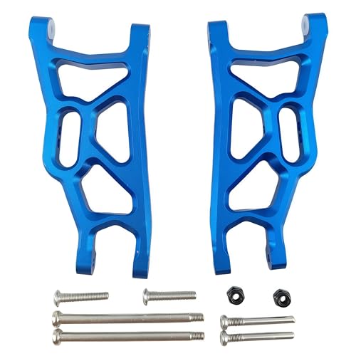 Aluminum Front Lower Suspension Arms for 1/10 Slash 2WD RC Car (Blue) | 3631,A-Arms,CNC Machined,Heavy Duty,High Strength,Precision Fit,Wear Resistant,Durable,RC Upgrade Parts - color: Blue