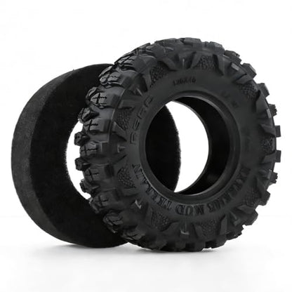 2.2 RC Tires OD 120MM 1/10 Super Soft Rubber Crawler Tires For 1:10 Scale Rock Mud Crawler Car Traxxas TRX4 RC4WD Axial SCX10 D90 CC01 90018 Gen8 Redcat 2.2" Beadlock Wheels 4Pcs