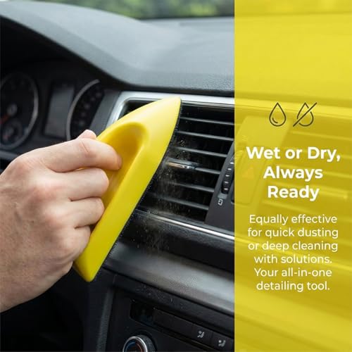 2PCS Car Leather Brushes, Soft Scratch-Resistant Car Seat Detailing Brush with Easy Handle, Universal Vehicle Interior Cleaning Supplies for Sofa, Shoes, Couch, Furniture (Black) - color: Black