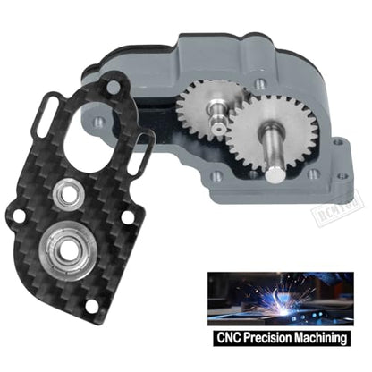 RC Carbon Fiber Frame Chassis w/Gearboxes Upgrades Part for 1/10 SCX10 SCX10 II 90046 90047 RC Crawler Car,Titanium - color: Titanium - Parts