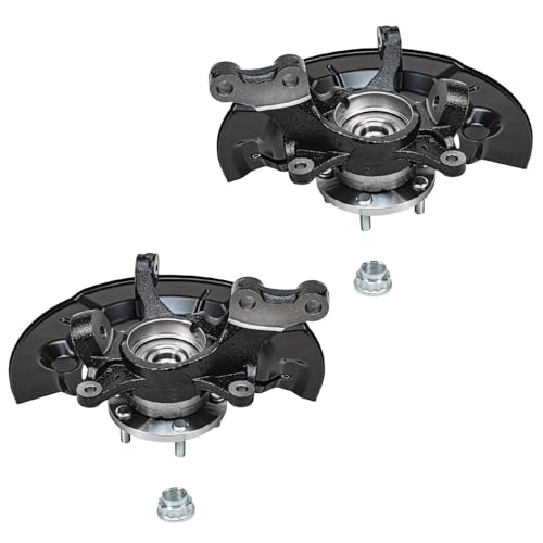 Detroit Axle - Front Steering Knuckles w/Hubs Outer Tie Rod End Links | Replacement for 2012-2017 Toyota Camry L LE XLE 2.5L - size: 4SU48654/Kit