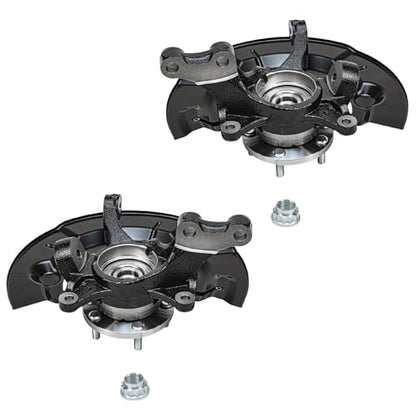 Detroit Axle - Front Steering Knuckles w/Hubs Outer Tie Rod End Links | Replacement for 2012-2017 Toyota Camry L LE XLE 2.5L - size: 4SU48654/Kit