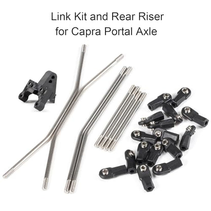 1/10 RC LCG Chassis Kit Ultra Light 92g/3.3oz Performance Carbon Chassis for 1/10 RC Crawler Capra SCX10 (Links Rear Riser for Capra) - style: Links Rear Riser for Capra