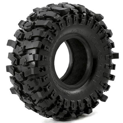 STMU 1.9in" RC Soft Rubber Mud Tyres 118mm For 1/10 Scale Electric RC Rock Crawler, 4WD Shaft Driven RC Truck Redcat Racing Everest 10 Redcat Ascent Fusion Traxxas TRX4 Axial SCX10 (TIRES)