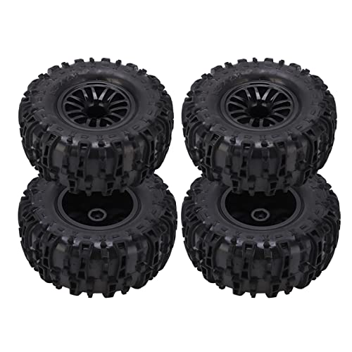 4Pcs RC Car 155mm Tires Wheel Rim Set Durable Rubber for 1/8 1/10 Short Course Truck
