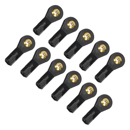 MECCANIXITY M3xL24mm RC Plastic Tied Rod Ends Link Ball Joint Head Kit Ball Head Link Joints Steering Linkage Upgrade Accessories for RC Crawler Car Pack of 11, Black - size: M3xL24mm