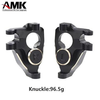 F10 Axle Brass Knuckle Weights with Front & Rear Portal Covers for 1/10 RC Crawler Vanquish VRD VS4-10 Phoenix, Lower COG LCG Upgrade Parts (3-in-1 Set)