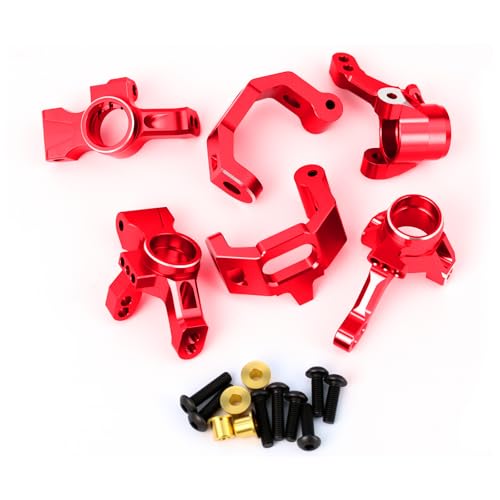 Aluminum C-Hubs & Front Rear Knuckle Arm Upgrades for 1/10 4-Tec 3.0 C8 93054–4 (Red) - color: Red