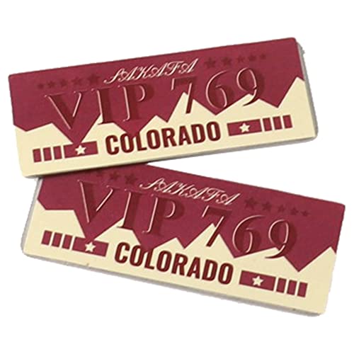 2PCS HIRCQOO Metal RC Car License Plate Decorations Accessories Compatible with Traxxas TRX-4 Tamiya CC01 Axial SCX10 D90 1/10 RC Crawler Car (VIP769) - style: VIP769