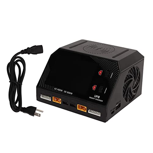 UP8 AC 400W DC 650W Dual Channel Lithium Battery Balance Charger Discharger Drone Lipo Battery Balance Charger Discharger US Plug 100‑240V