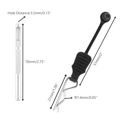 30 Pieces 1.4mm RC Cars Body Clips with Pull Tabs for Universal 1:8 1:10 Remote Control Trucks & 1 PCS Hole Puncher Reamer for RC Body Shell Drills Tool - size: 1.4mm