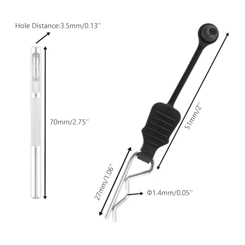 30 Pieces 1.4mm RC Cars Body Clips with Pull Tabs for Universal 1:8 1:10 Remote Control Trucks & 1 PCS Hole Puncher Reamer for RC Body Shell Drills Tool - size: 1.4mm