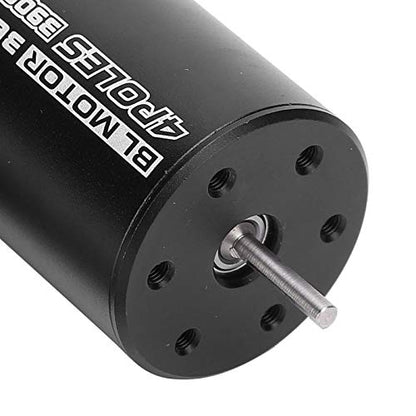 SUNGOOYUE Brushless Motor Sensorless Motor, 3650 3900KV RC Car with 4 Pole 12 Slot Design, 3.175mm Shaft, 900W for 1 8 1 10 RC Car Truck ((3650 3900kv brushless))