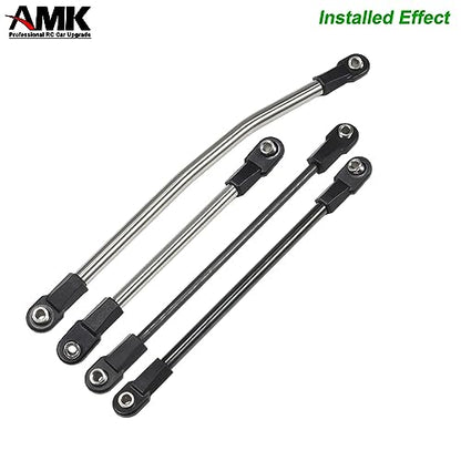 AMK SCX10 M4 RC Link Rod Ends 4mm Tie Rods Joints with 7mm Pivot Ball 1/8 1/10 Crawler Universal Building Kit for TRX6 D90 TF2 CC01 Gen7 Gen8 TRX4 Upgrades (20Pcs Straight) - color: 20pcs Straight
