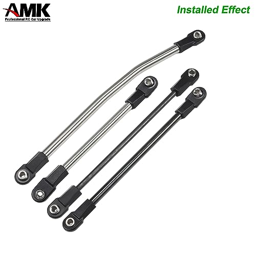AMK SCX10 M4 RC Link Rod Ends 4mm Tie Rods Joints with 7mm Pivot Ball 1/8 1/10 Crawler Universal Building Kit for TRX6 D90 TF2 CC01 Gen7 Gen8 TRX4 Upgrades (4Pcs Bent + 16Pcs Straight) - color: 4pcs Bent + 16pcs Straight
