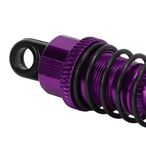 RC Shock Absorbers, 4Pcs 64 mm Metal Shock Absorber Damper with Shock Mount Aluminum Alloy Adjustable Remote Control Car Shock Absorber Oil Damper (Purple) - size: Purple