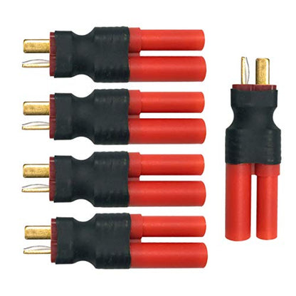 FLY RC 5pcs T Male to HXT 4mm Connector No Wires RC LiPo Battery Connector Adapters for Redcat RC Cars Trucks Crawlers Buggies