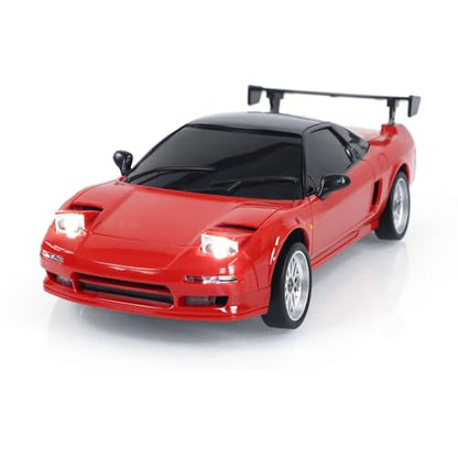 LDRC LD1803 2WD RC Drift Car 1:18 Wireless Control Racing Vehicles Gyroscope Light System Motor Servo ESC Hobby Grade Model, Birthday Gift(Red) - color: Red