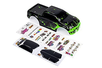 SummitLink Custom Body Muddy Green Over Black Style Compatible for T/E Maxx Shell Cover E-Maxx 1/10 Scale RC Car or Truck (Truck not Included) EM-BG-02 - style: Muddy Green Over Black