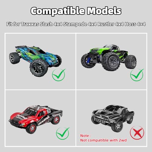 VXL-3s ESC Cooling Fan and Motor Cooling Fan Dual Fan Set Compatible with 1/10 Traxxas Slash 4×4 VXL Stampede 4×4 Rustler 4×4 Hoss 4×4 Velineon VXL-3s Heat Sink, Blue - color: Blue