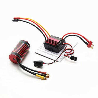 HUIOP 3200KV Brushless Motor, Waterproof 2838 4700KV Brushlessc Motor & 35A Brushless ESC Replacement for 1/14 1/16 SCY/HSP/Trax4/HPI Car Truck - size: 4700KV
