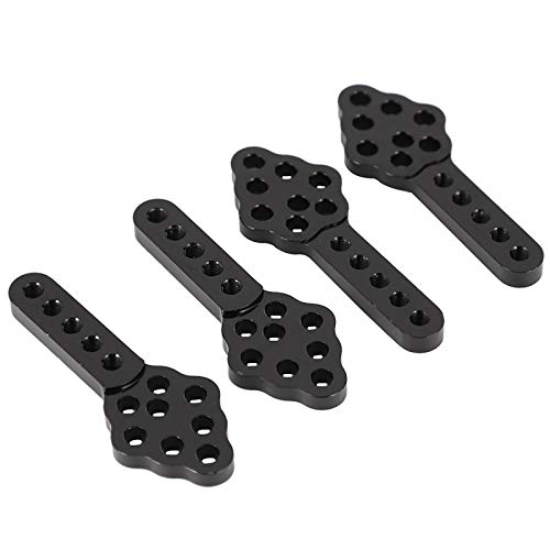 4Pcs Metal CNC RC Car Shock Absorber Mount Adjust Height Angle Stand for Axial SCX10 90046 D90 D110 SCX10III RC Crawler (Black) | Adjust Height Angle Stand, For Axial SCX10 90046 D90 D110 SCX10III RC Crawler Parts - color: Black