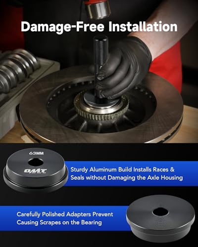 Orion Motor Tech Bearing Press Kit, 10pc Bearing Race and Seal Driver Set with Seal Driver and 9 Bearing Adapters, Seal Installer Bearing Driver Kit for Bearing Installation, with Blue Case | Seal Installer Bearing Driver Kit for Bearing Installation with