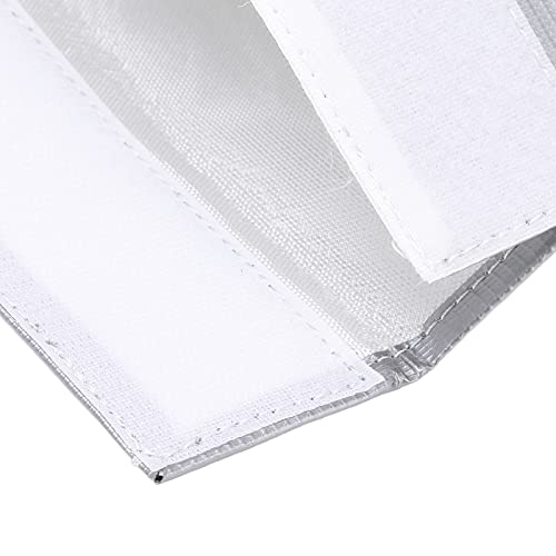 Lipo Battery Explosion Proof Bag, Fireproof and Safe Charging Lithium Battery Storage Bag with Flame Retardant Fiber for Drone Pilots, RC Enthusiasts, and Home Battery Safety - size: Silver