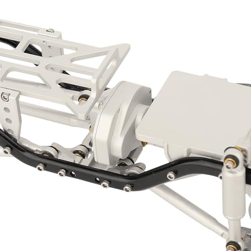 Aluminum Alloy Transmission Case Gearbox Complete with Gear for 1/24 Axial SCX24 RC Crawler Upgrades (Silver) - color: Silver
