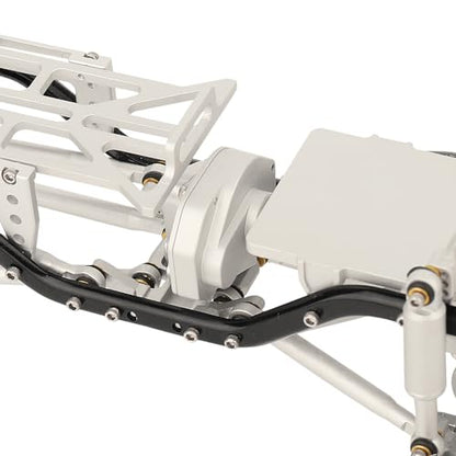Aluminum Alloy Transmission Case Gearbox Complete with Gear for 1/24 Axial SCX24 RC Crawler Upgrades (Silver) - color: Silver