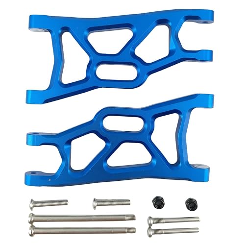 Aluminum Front Lower Suspension Arms for 1/10 Slash 2WD RC Car (Blue) | 3631,A-Arms,CNC Machined,Heavy Duty,High Strength,Precision Fit,Wear Resistant,Durable,RC Upgrade Parts - color: Blue