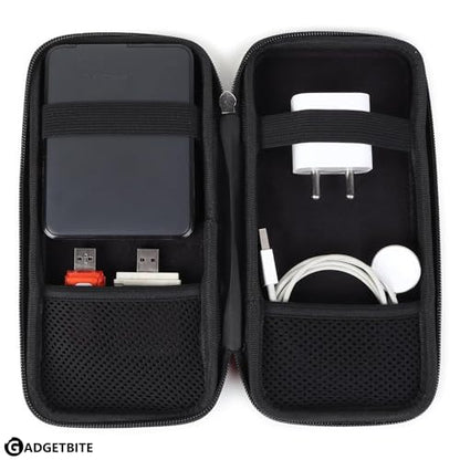 Portable Electronic Accessories Organizer - Travel-Friendly Pouch For Vlogging Camera, Usb Cables, Power Banks, Adapters, Hard Disks, And More (Black) - style: Modern