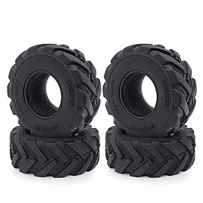 RCLIONS 1/24th Rubber 54mm Micro 1" RC Wheel Tires for Axial SCX24 Deadbolt,C10,JLU CRC,Bronco,Gladiator RC Crawler Truck Car (54mm) - size: 54mm
