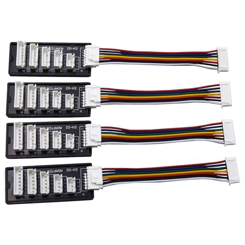 Blomiky 4 Pack JST-XH-7P to 2S-6S Adapter Board and Balace Socket Cables for B6 B6AC C150 T240 T400 Lithium Battery Charge/XH-7P Board *4
