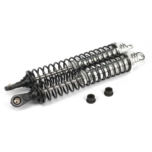 2PCS 140mm Aluminum Shock Absorber Damper for Rc Car 1/8 Buggy Truck Oil Adjustable Upgraded Hop-up Parts Compatible with Hsp Compatible with Hpi Compatible with Losi Compatible with Axial(Silver) - color: Silver
